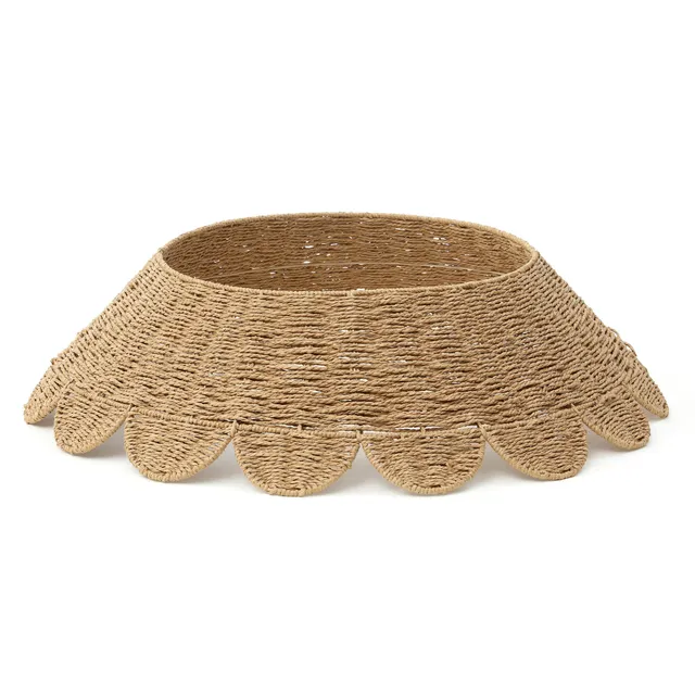 Sia Sapins et couronnes cache-pied 84 cm jupe beige