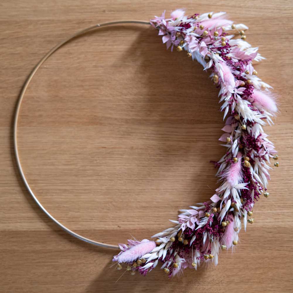 Flowrette kit couronne murale Java fleurs séchées cercle 30 cm