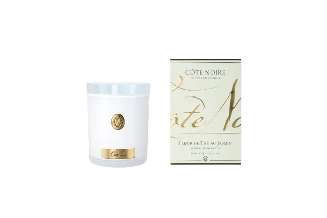 Côte Noire Bougie CWG45020 soja jasmin 450g blanche