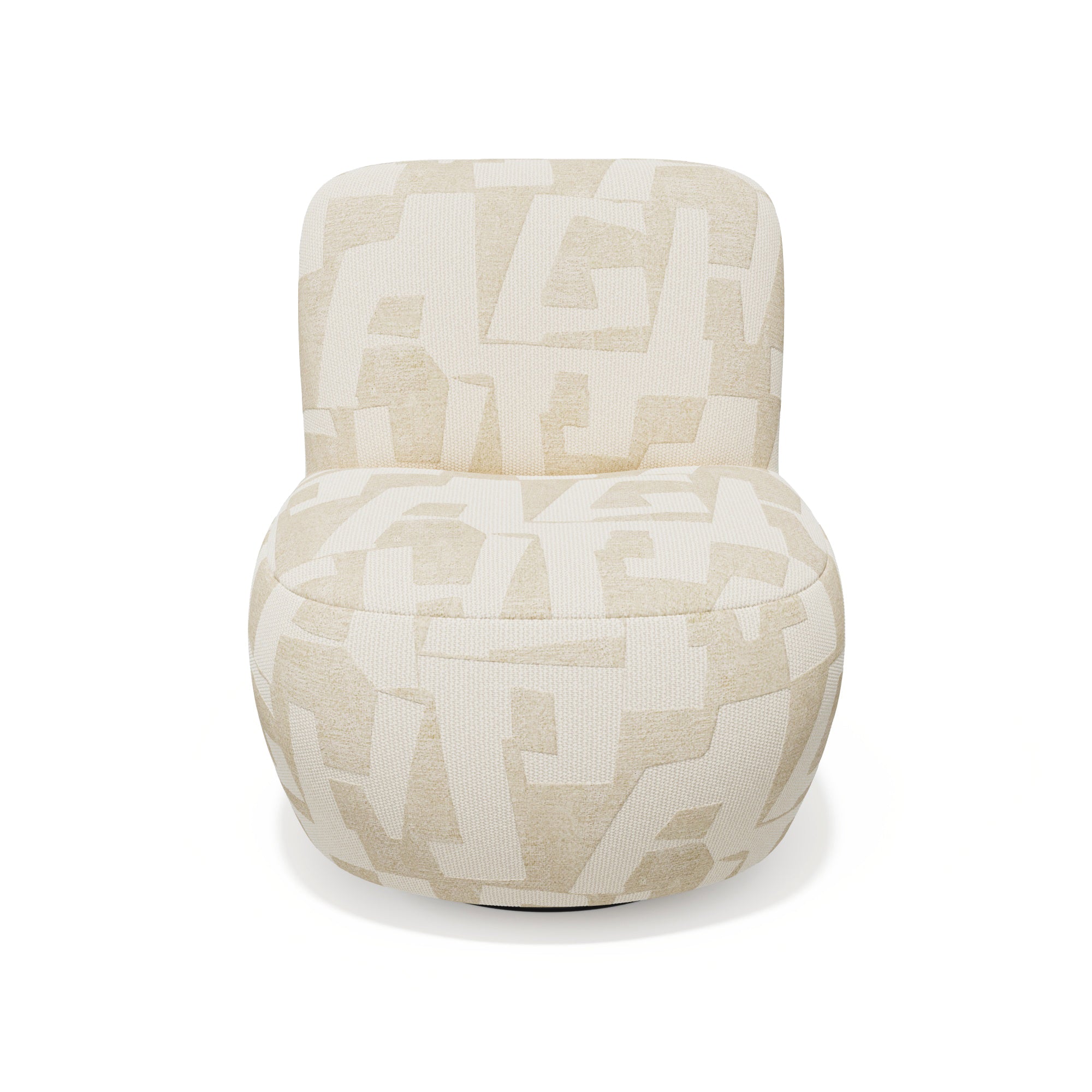Sia Home Jena Fauteuil Pivotant 360 Écru Salon