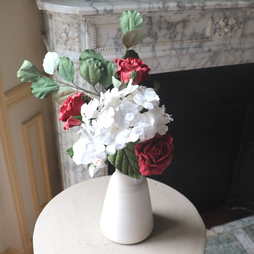 Flowrette Fleurs en papier bouquet Amour roses rouges papier Saint-Valentin