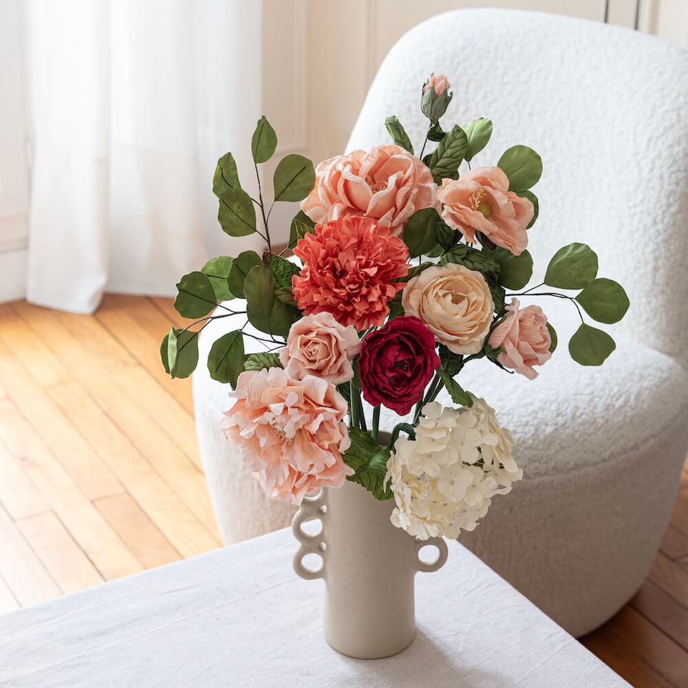 Flowrette Van Gogh bouquet fleurs en papier fait main