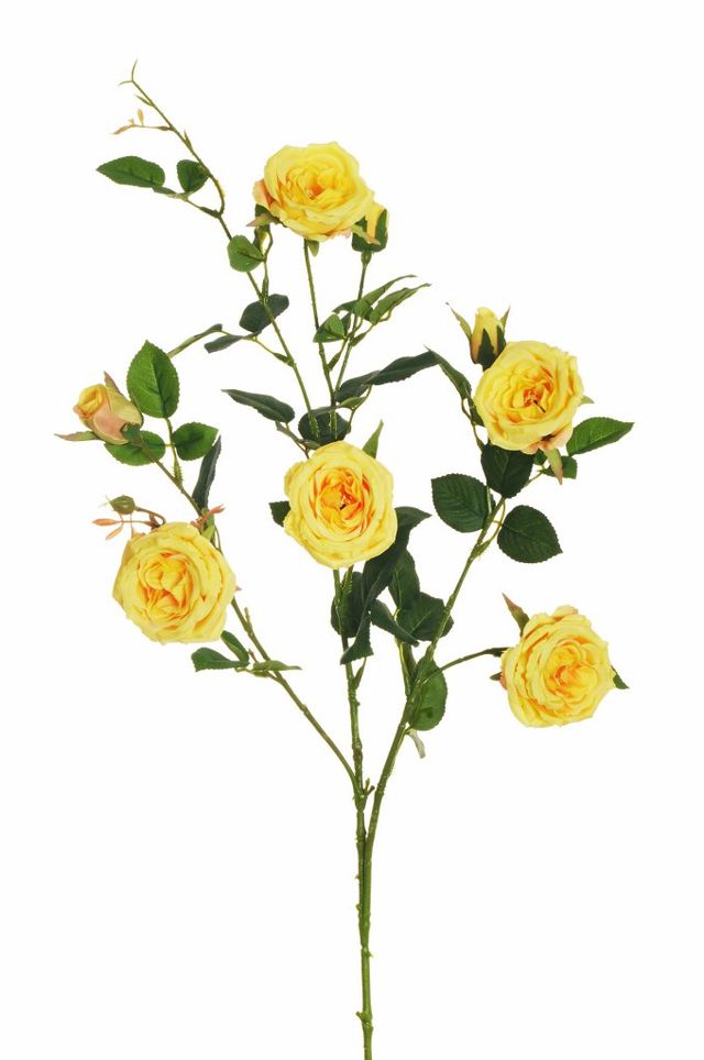 Feuillazur Rungis Branche de Rose fleur artificielle rose 87cm