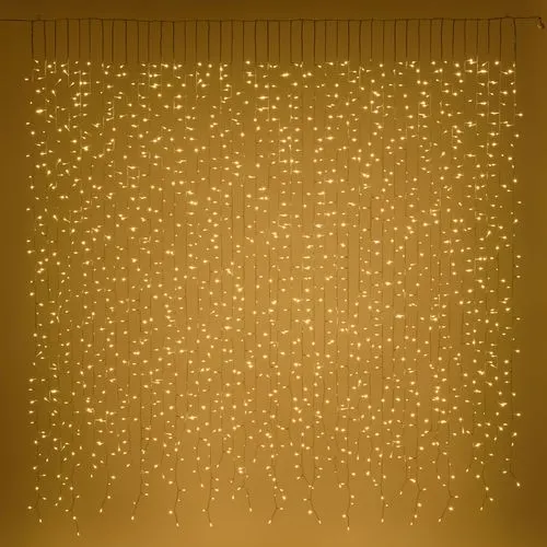 Feuillazur Rungis ILTE 1680 rideau LED blanc chaud 200 cm