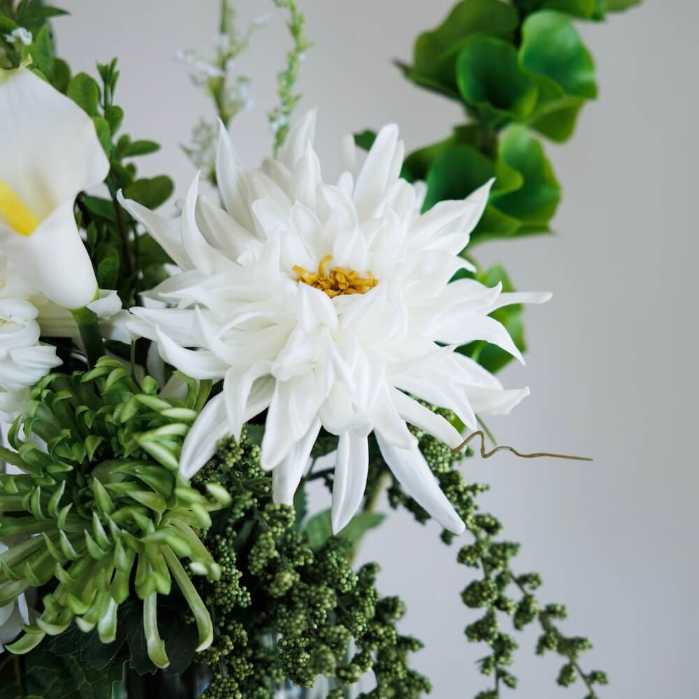 Flowrette Seraphina bouquet fleurs artificielles blanc