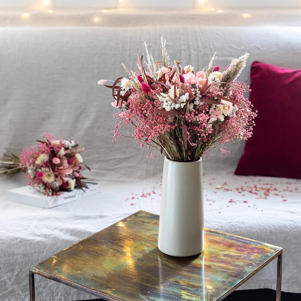 Flowrette Goberlote vase grès vanille mat taille M