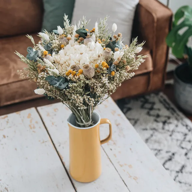Flowrette Gaspard bouquet fleurs séchées eucalyptus taille M