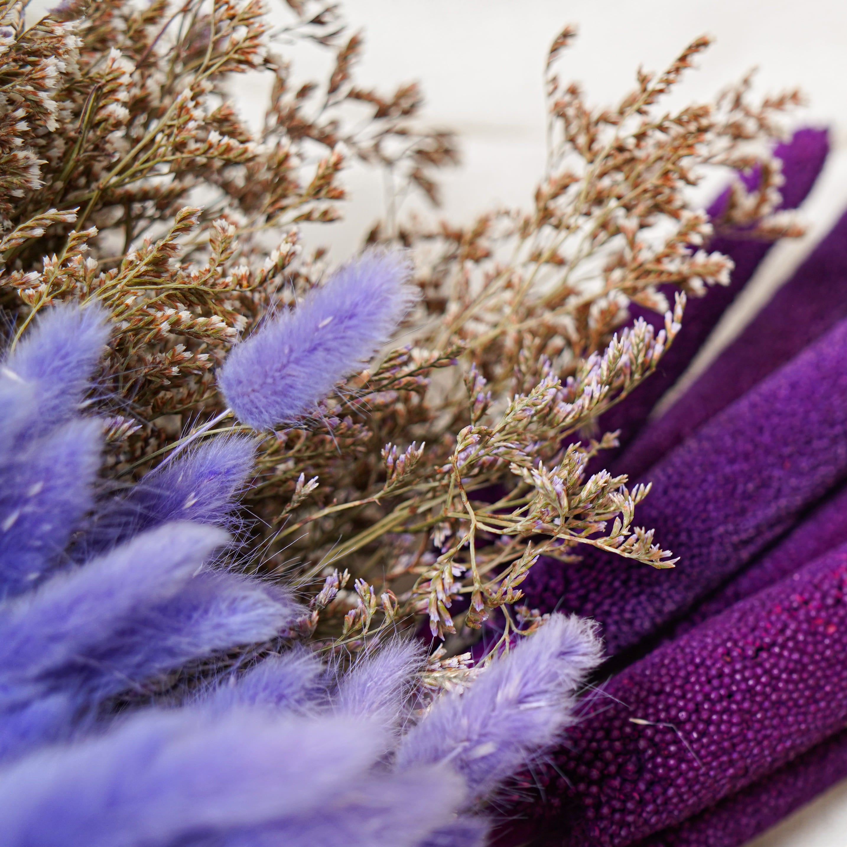 Flowrette Assortiment fleurs séchées violettes 5 bottes