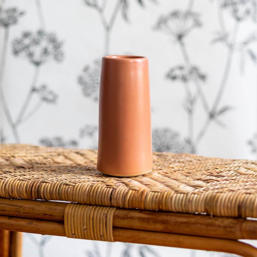 Flowrette Goberlote vase grès pêche taille M