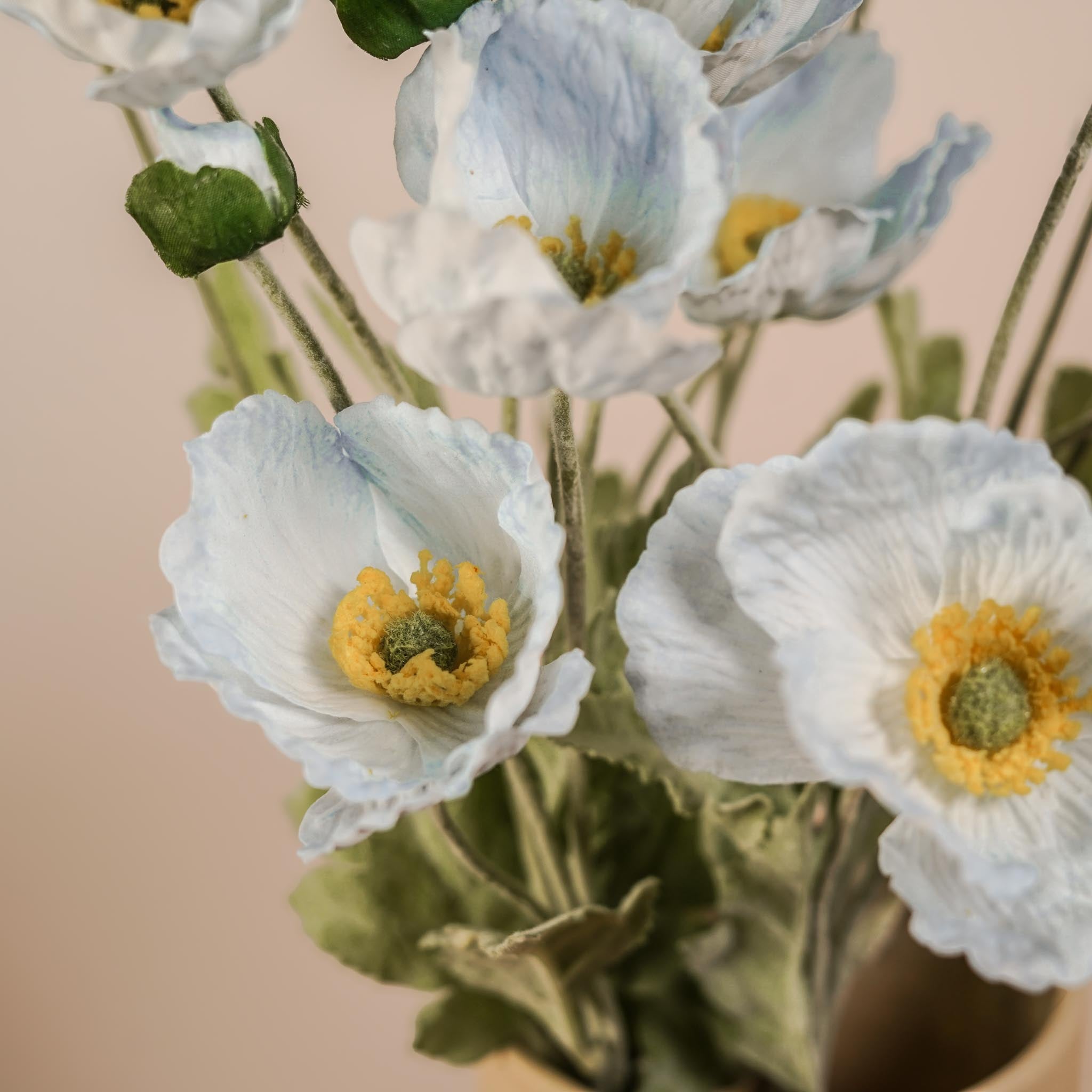 Flowrette Pavot fleur artificielle bleu ciel x1 sans entretien