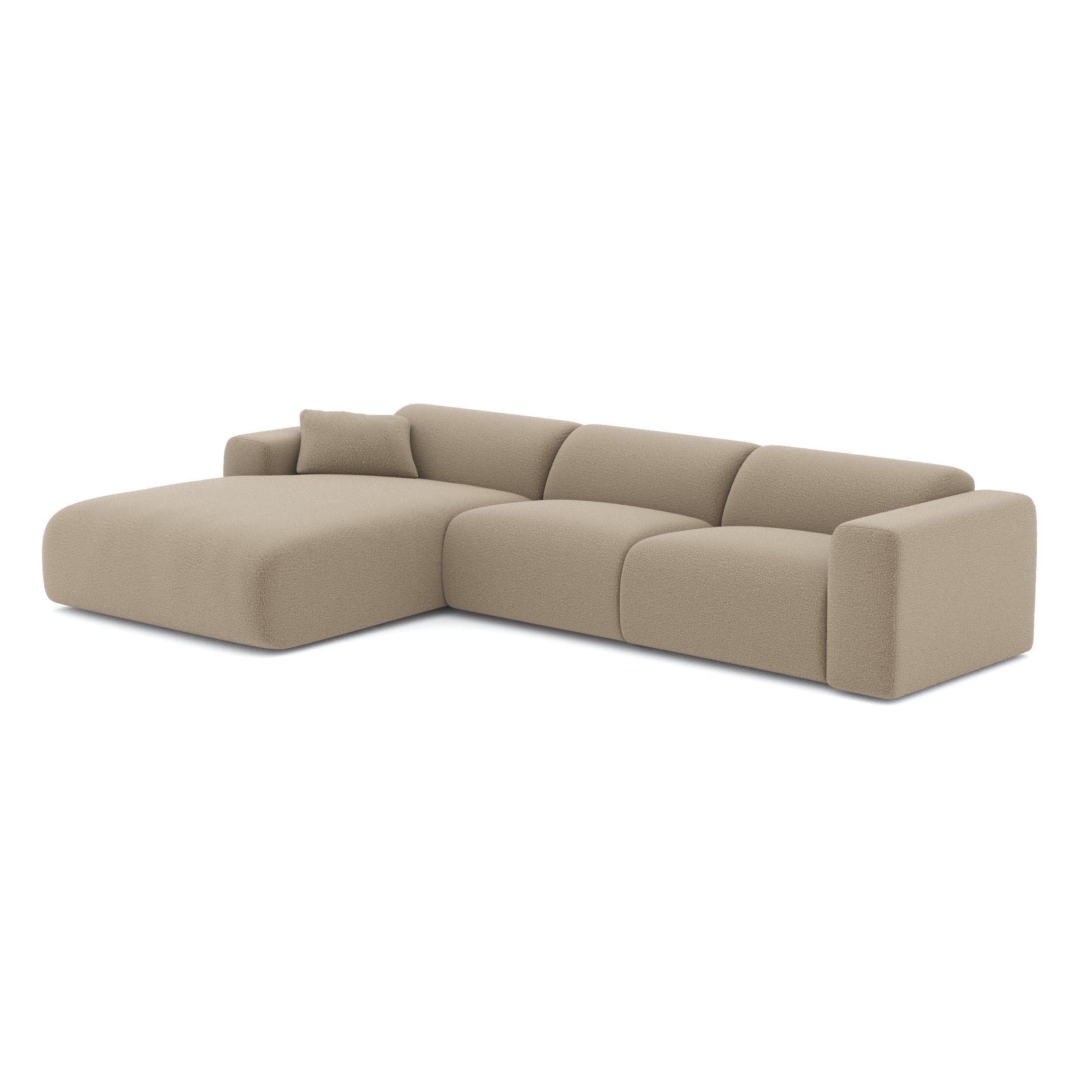 Sia Home Myra grand angle gauche canapé taupe 5 places