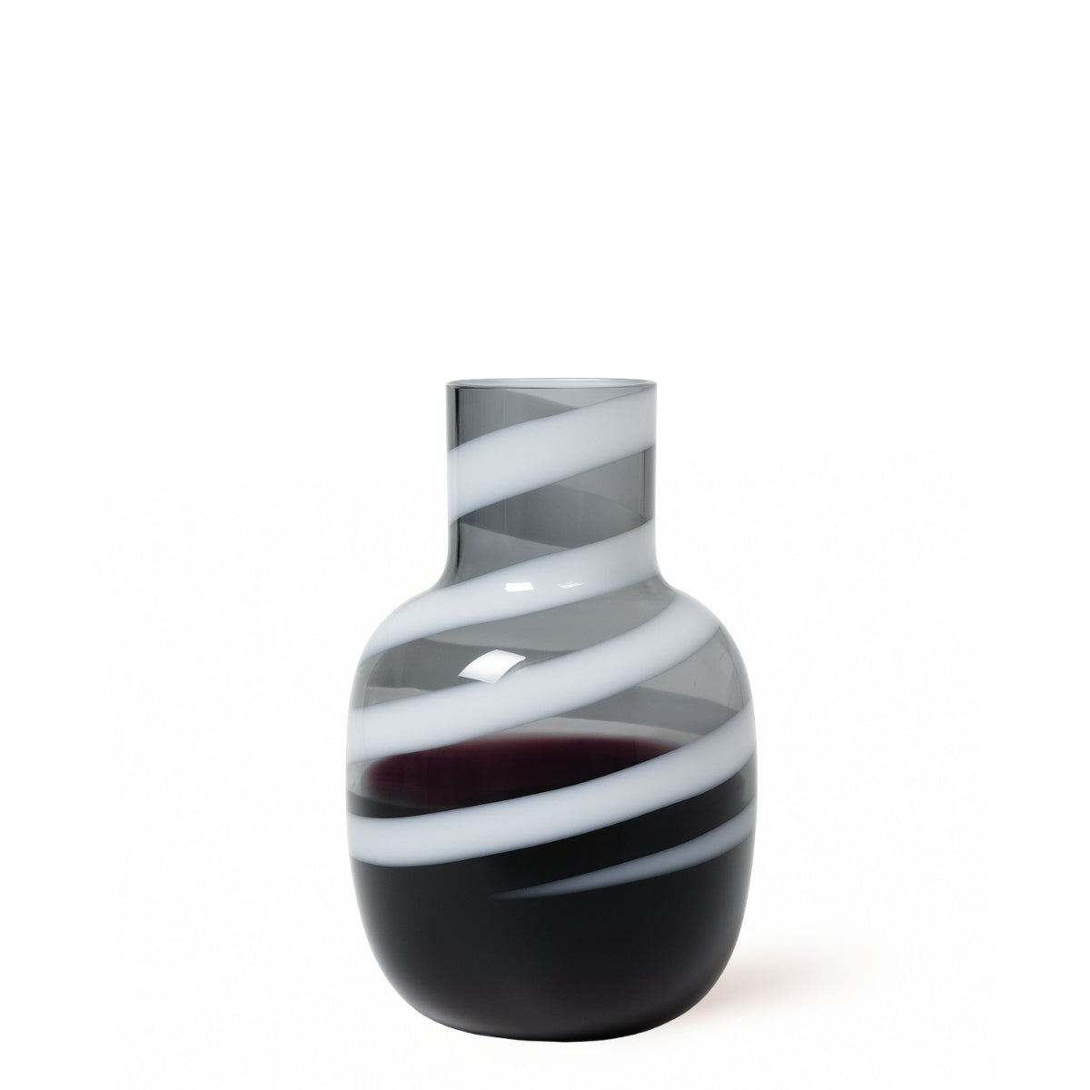 Sia Home Spirale vase verre marron 32 cm