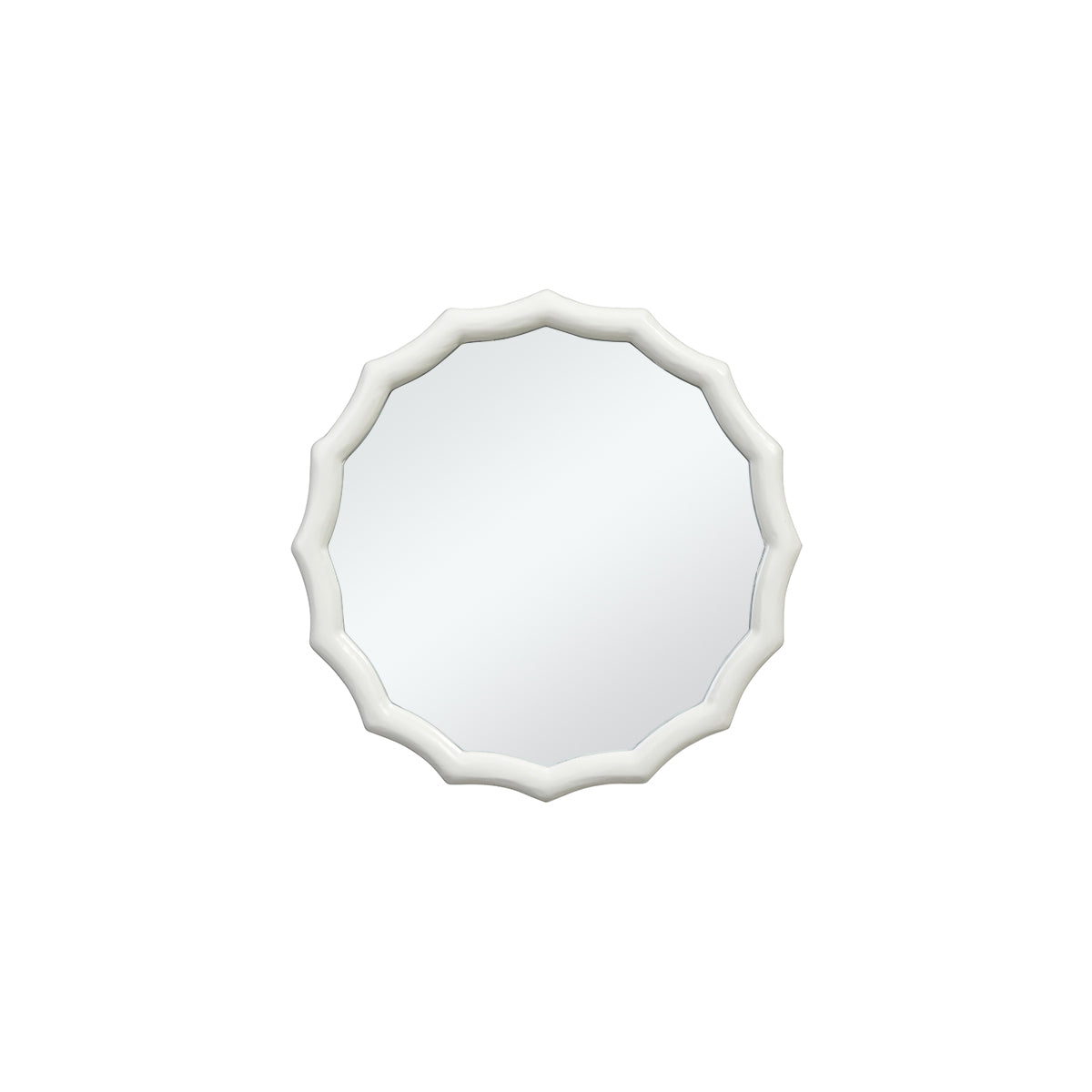 Sia Home Ondine 38 cm miroir rond blanc