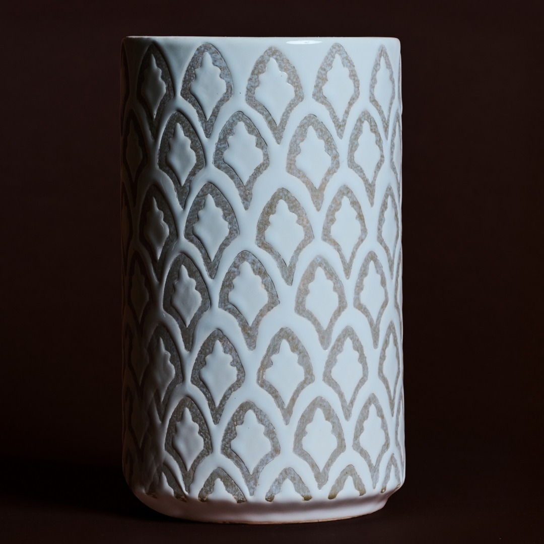 Sia Home Vases Unicorn Petit Format vase blanc grès 24 cm