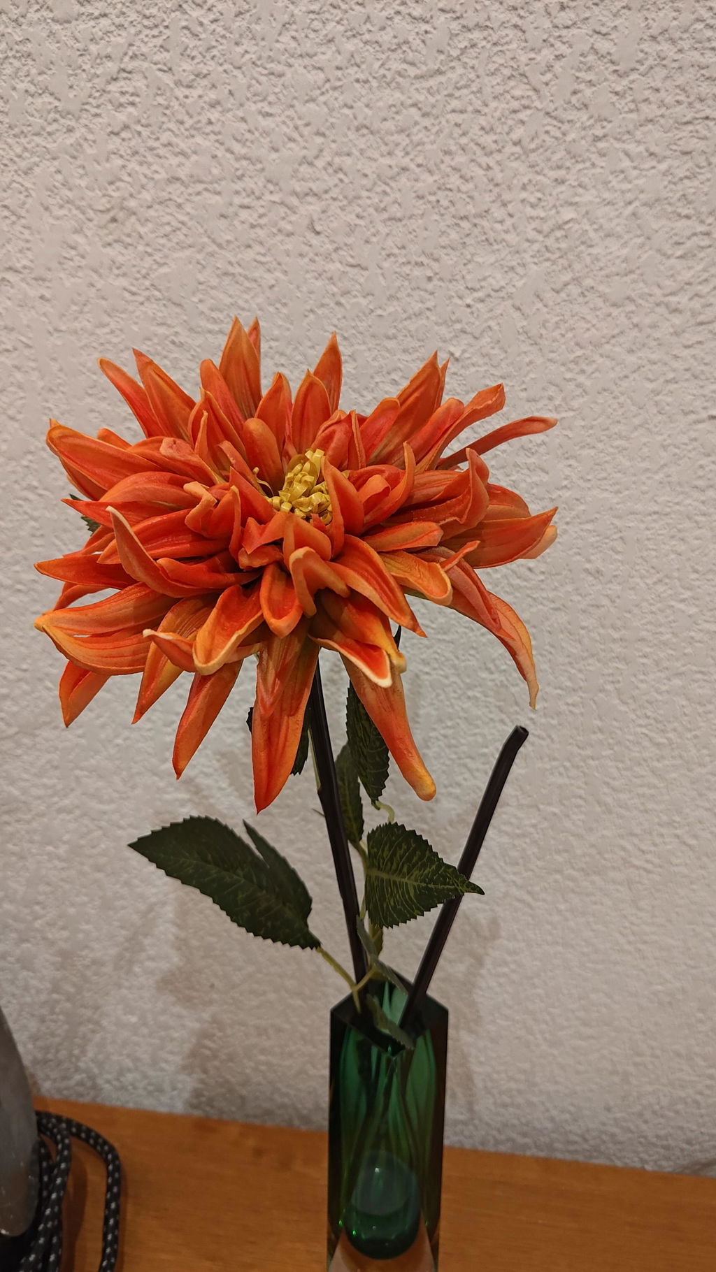 Flowrette dahlia artificiel orange Real Touch