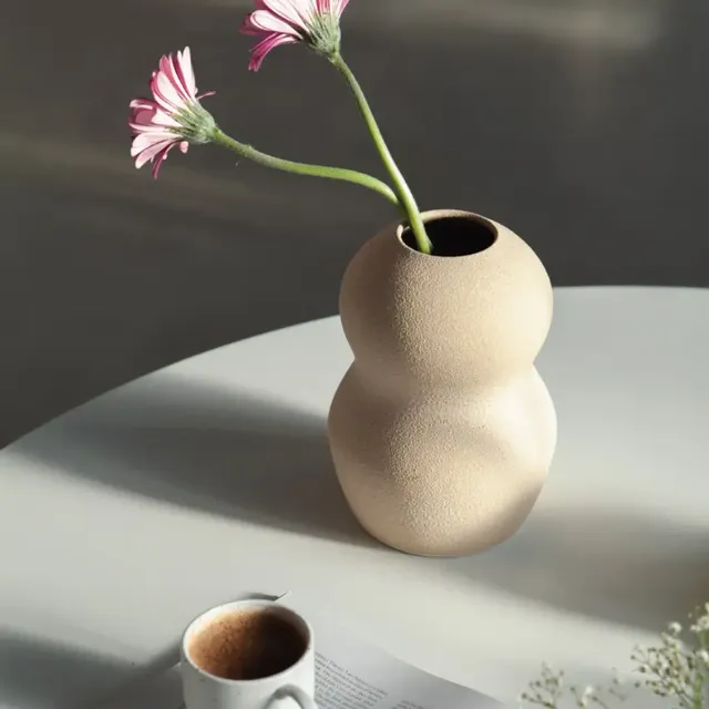 Flowrette Palus vase sable texturé artisanal Portugal
