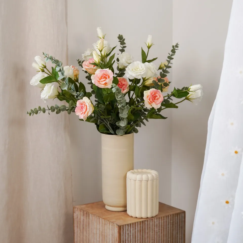 Flowrette bouquet Marie artificiel pastel lisianthus salon