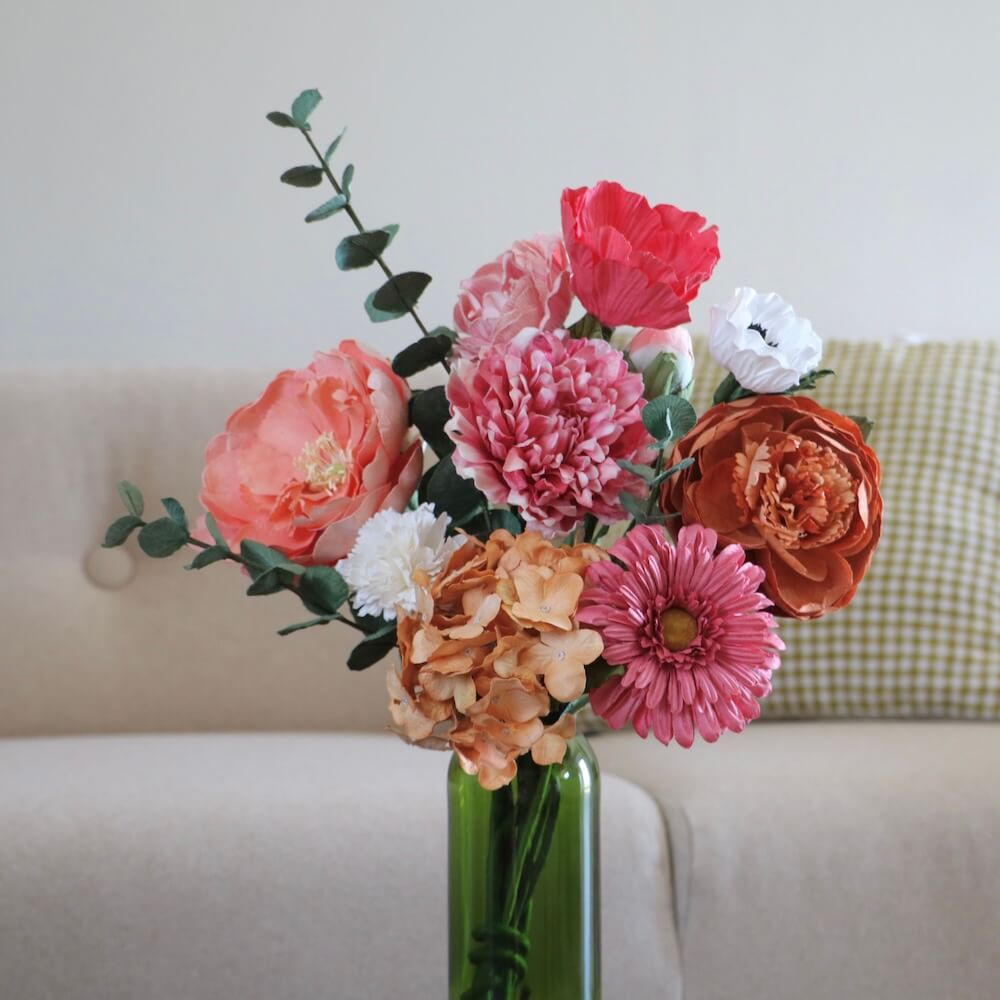 Flowrette Caravaggio bouquet fleurs en papier multicolore