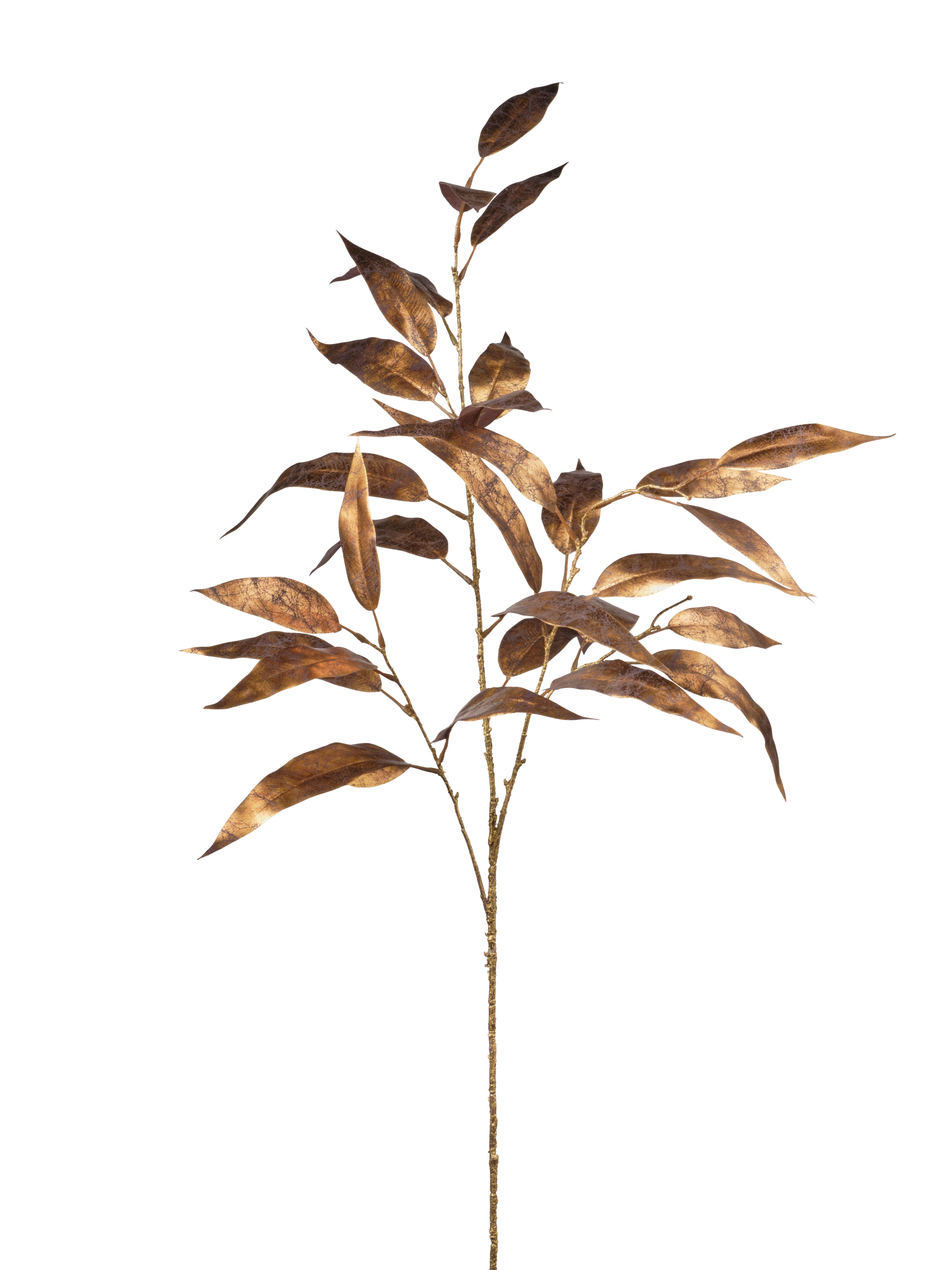 Feuillazur Rungis Tige eucalyptus métallique cuivre 101cm