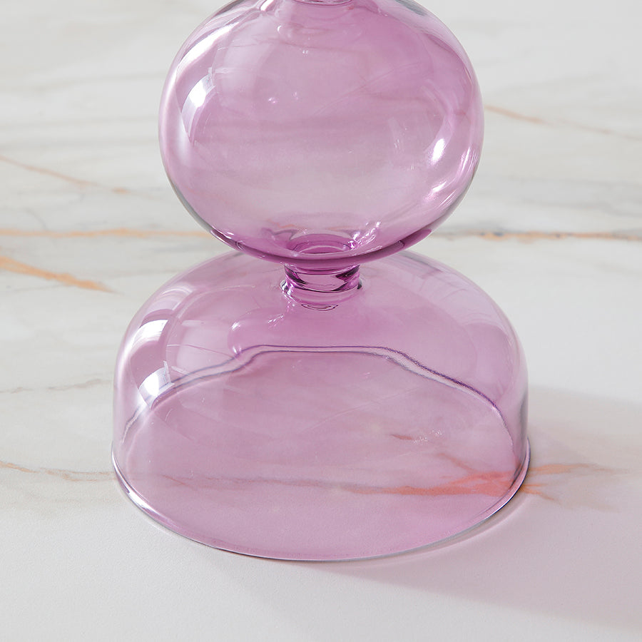 Sia Home Bougeoirs Sunrise 25cm bougeoir verre mauve