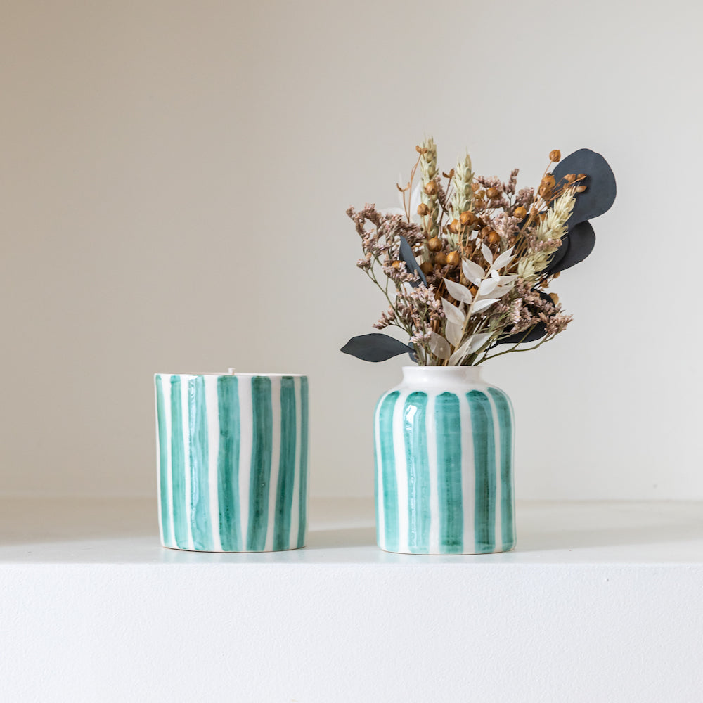 Flowrette coffret plaisir coffret cadeau bougie vase fleurs