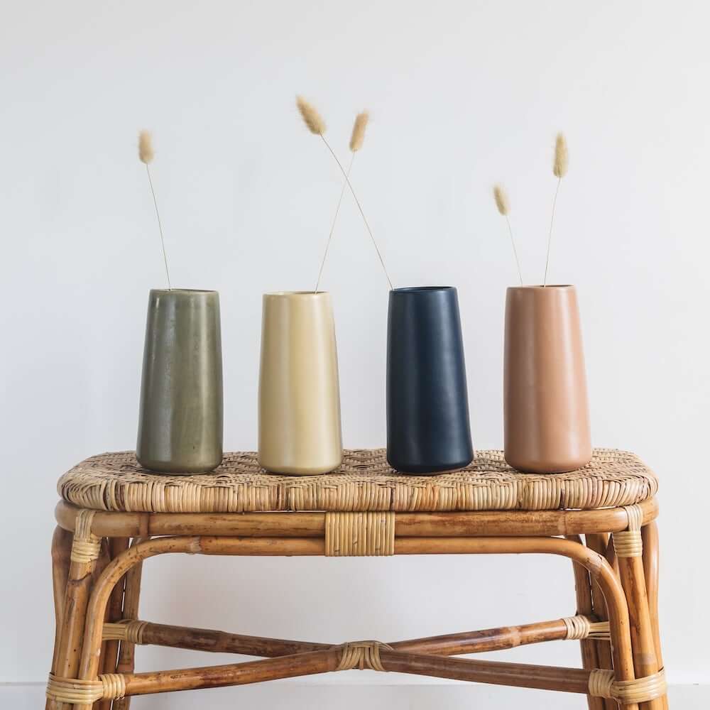 Flowrette Goberlote vase grès kaki taille S