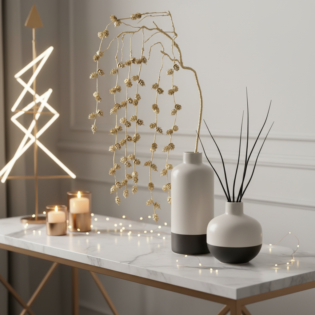 Sia Home Izia branche pin pailletée doré 104 cm