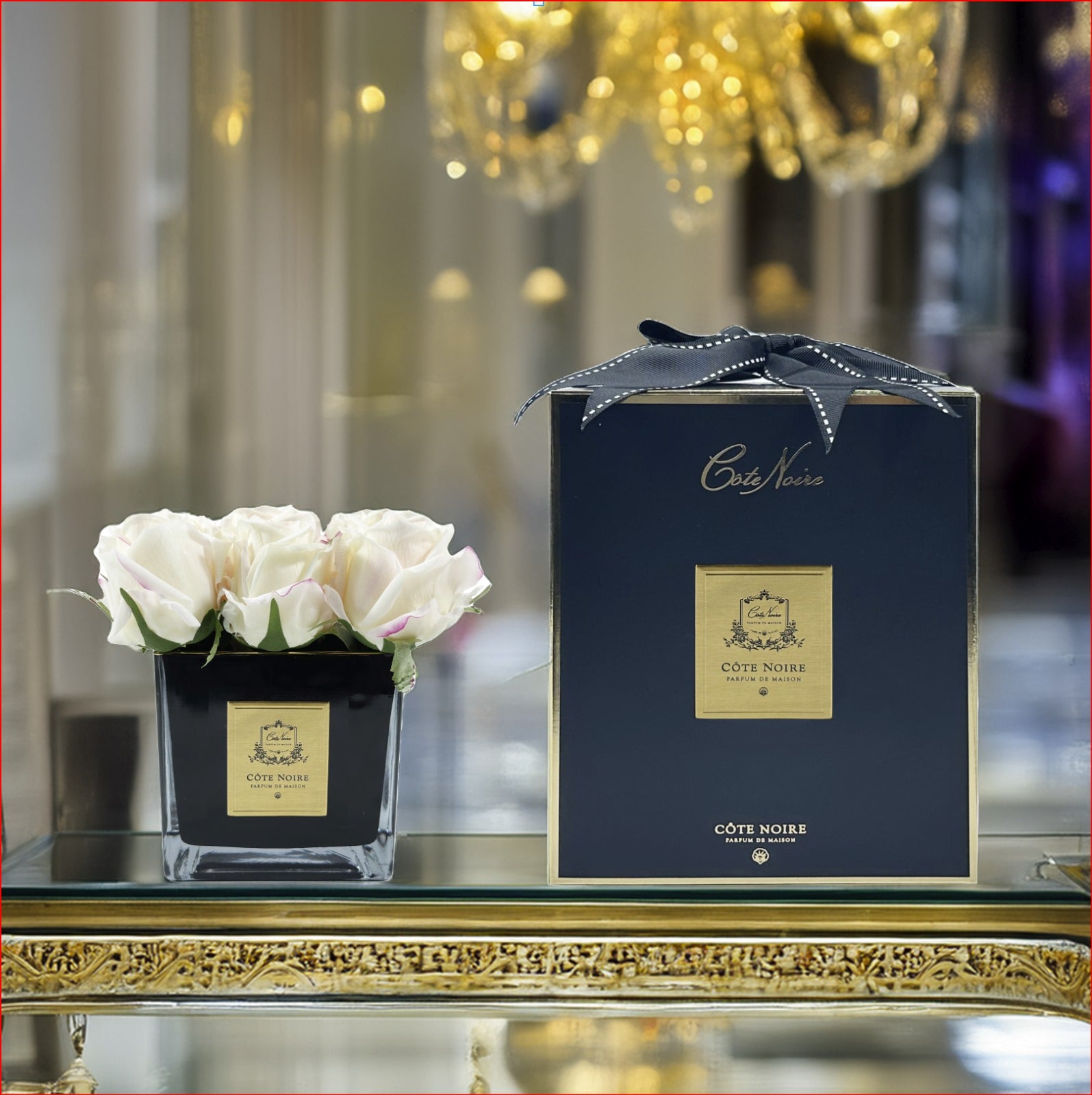 Côte Noire Couture SVB902 roses blush 9 tiges noir