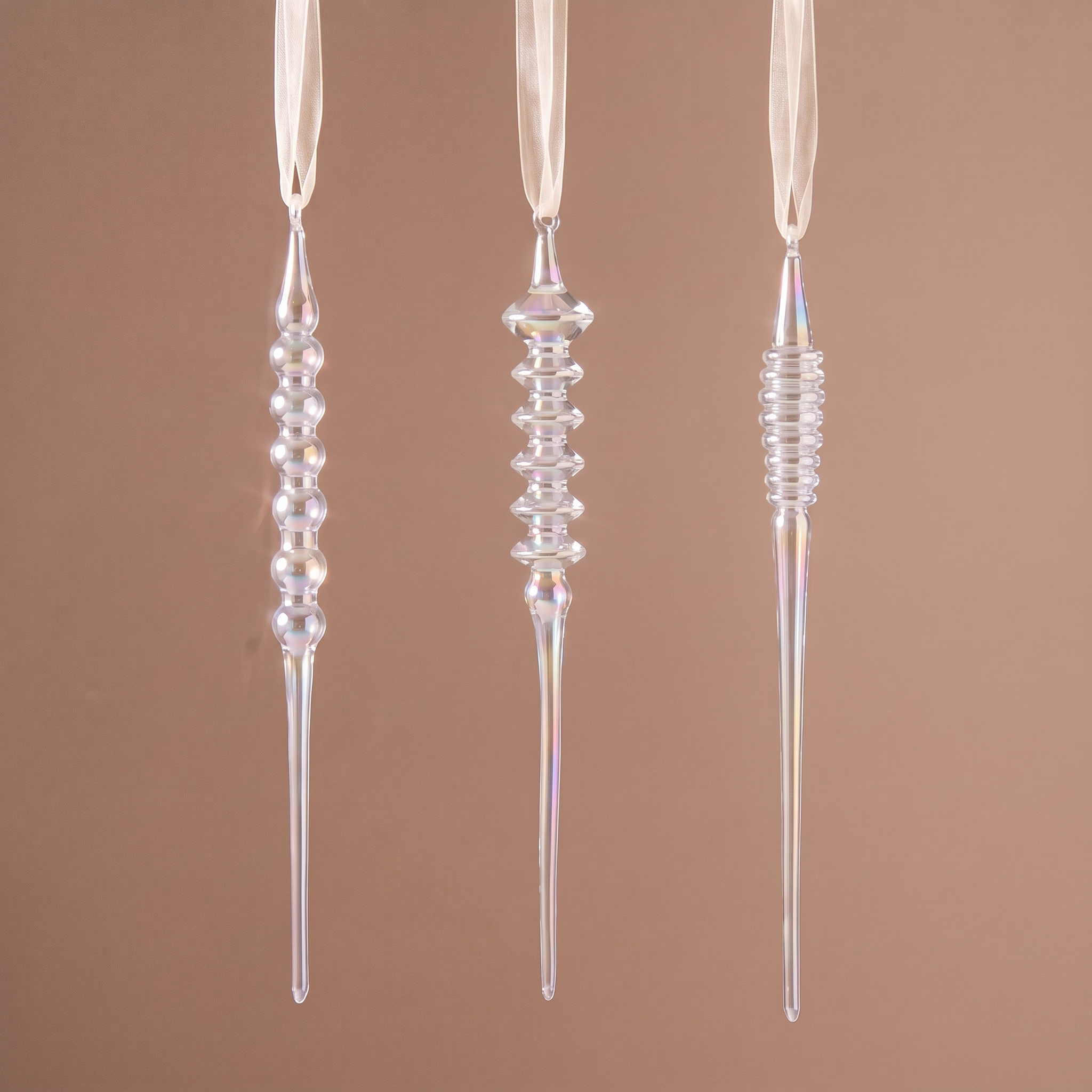 Sia Home Glaçons Irisés suspensions Noël transparent x3