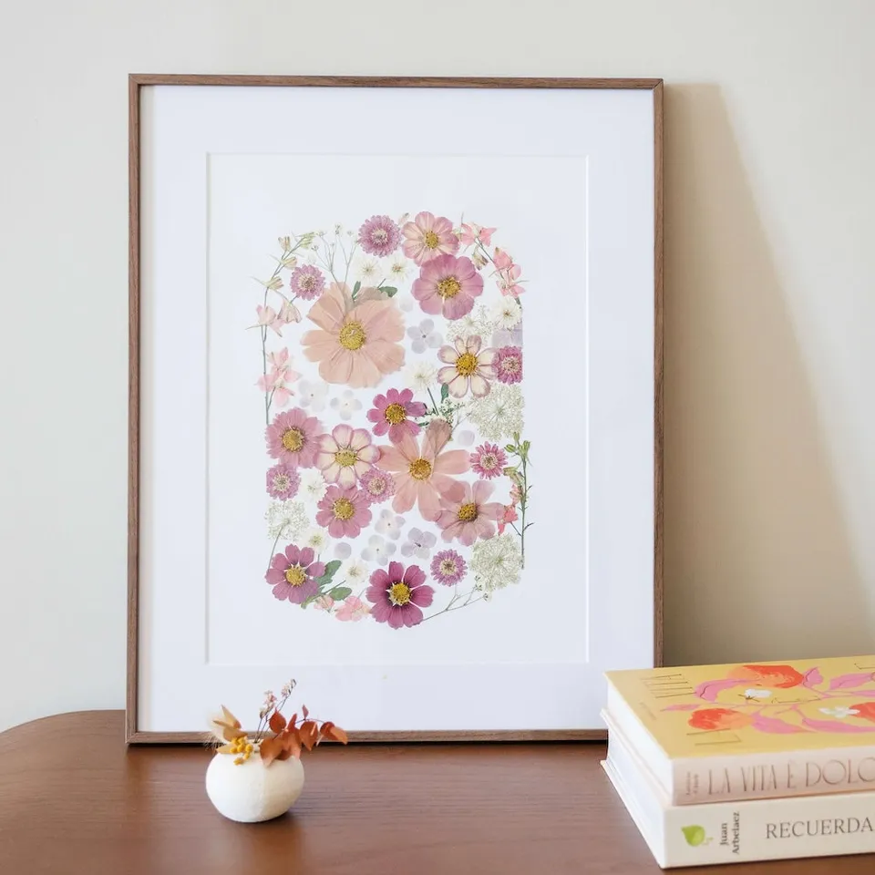 Flowrette Valse des Fleurs herbier A3 fleurs pressées