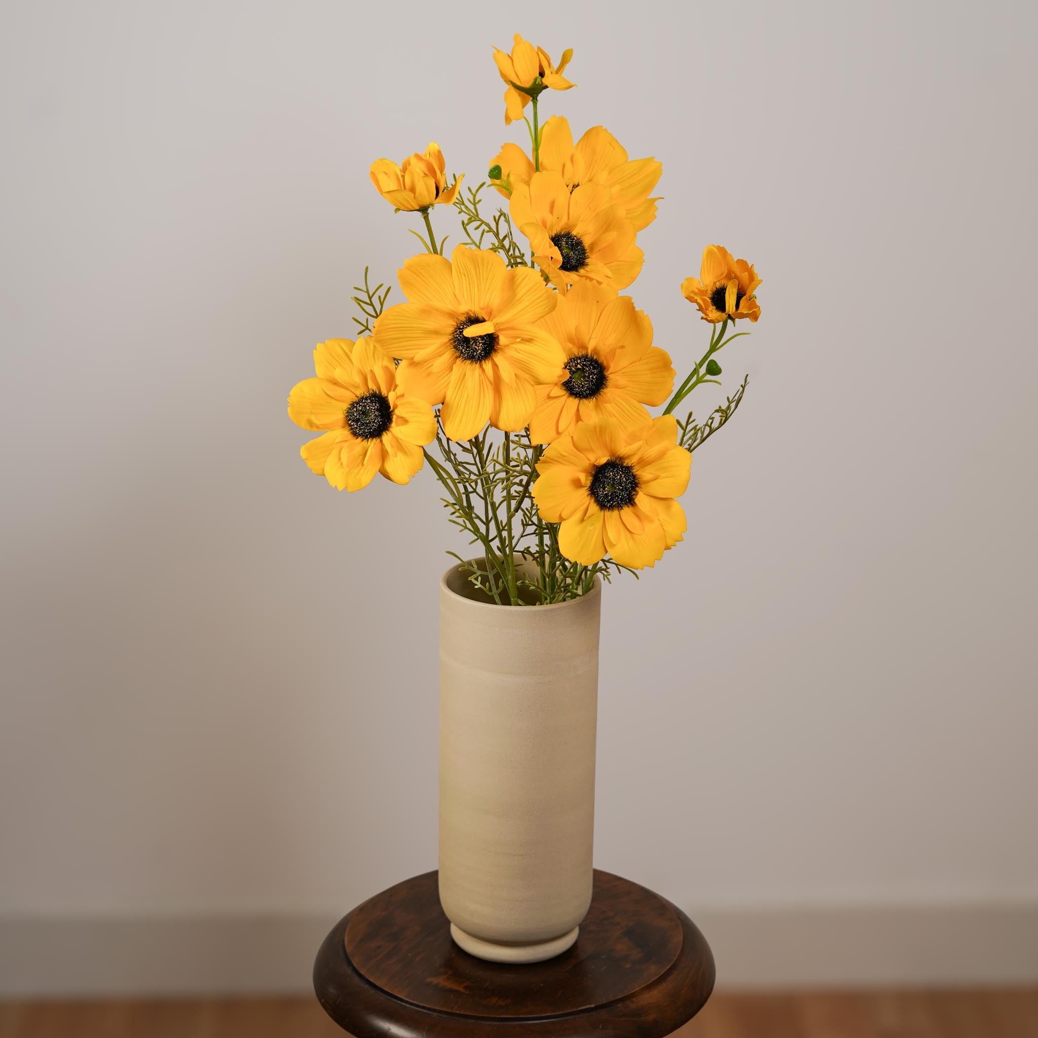 Flowrette Cosmos artificiel jaune fleur tige x1 soyeux