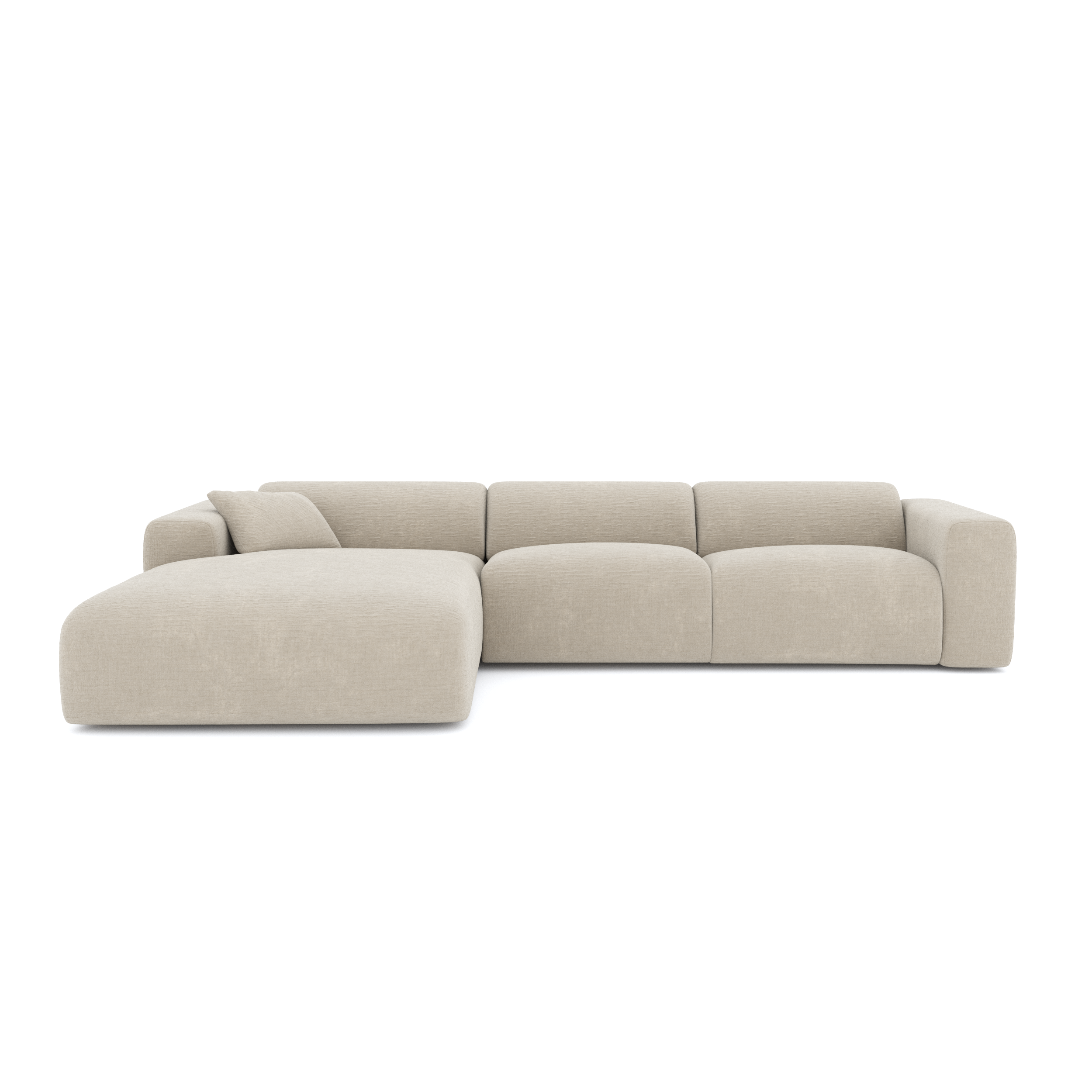 Sia Home Myra canapé angle gauche crème 5 places arrondi