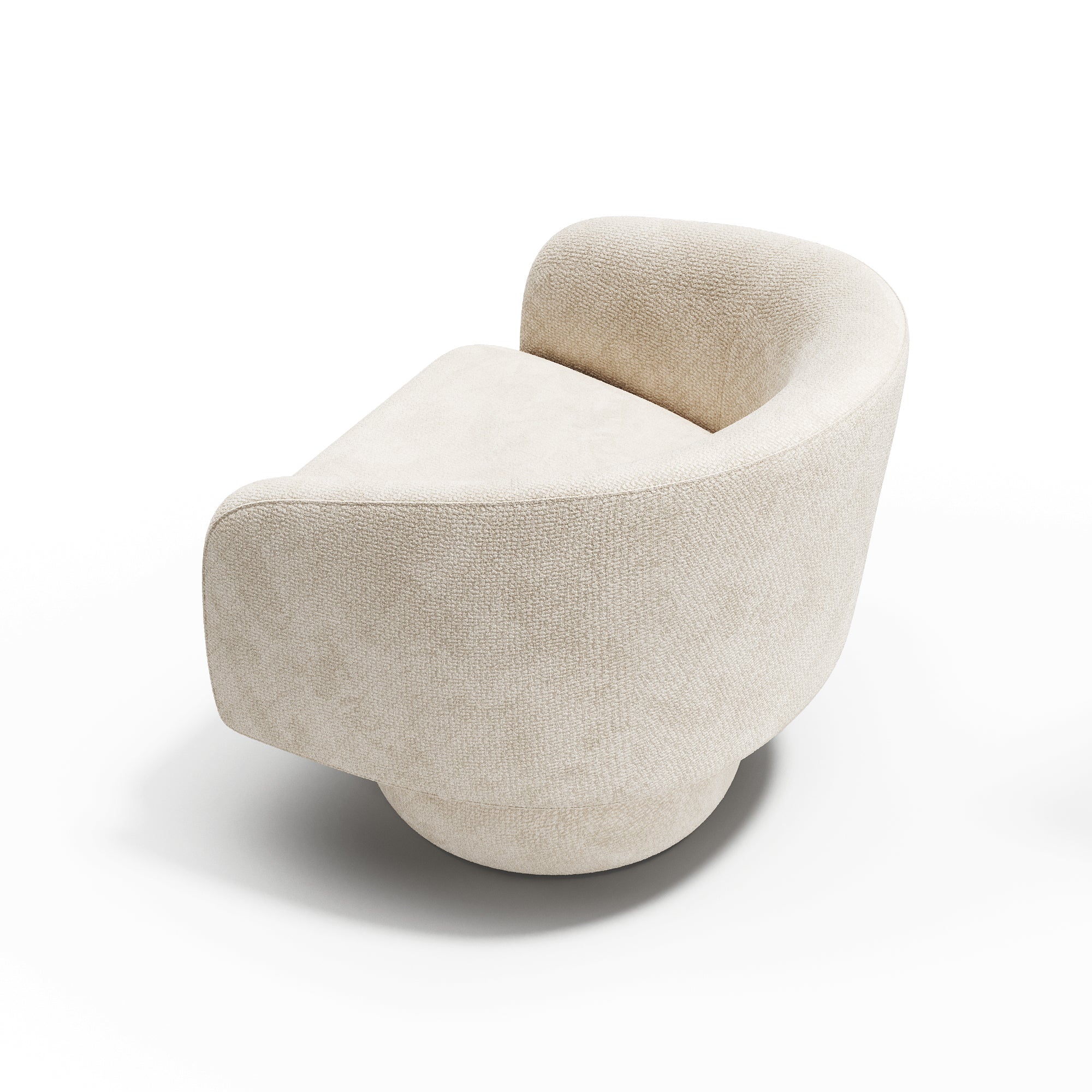 Sia Home Arlo fauteuil pivotant crème salon lounge