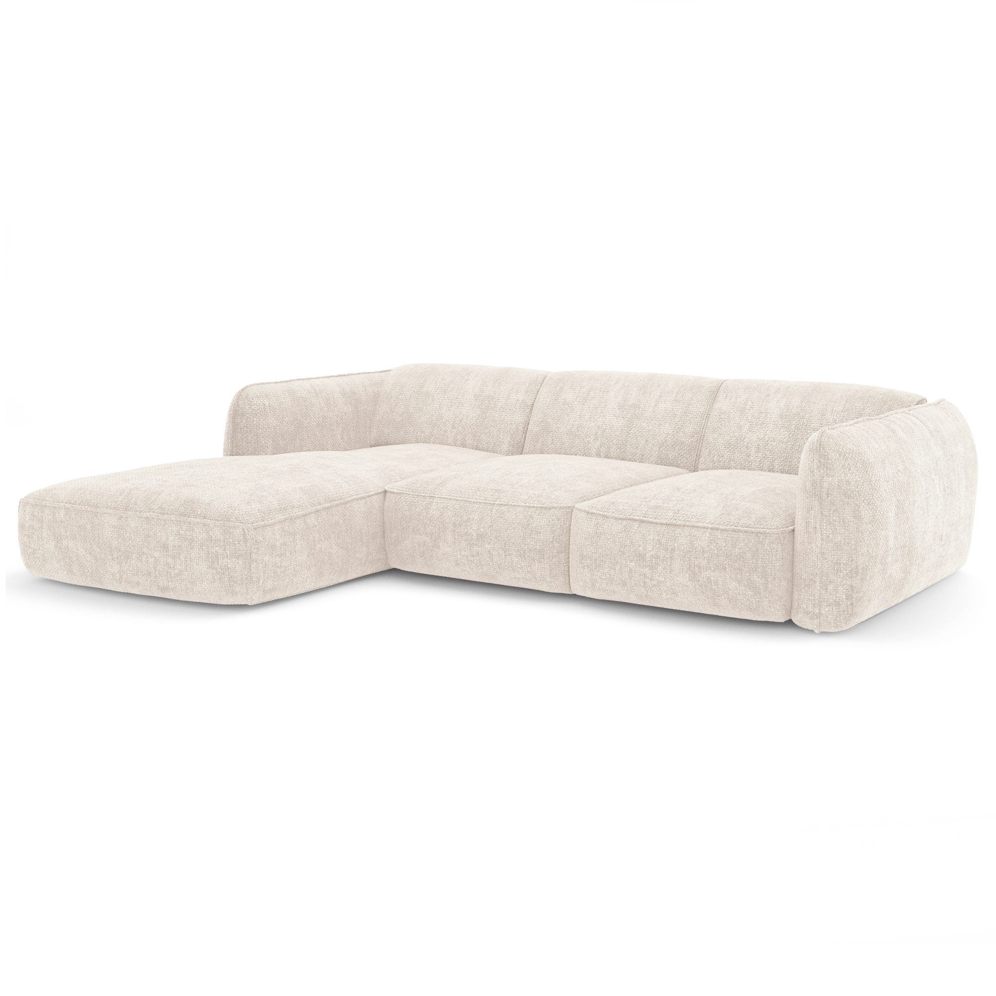 Sia Home Livia canapé d'angle gauche crème arrondi
