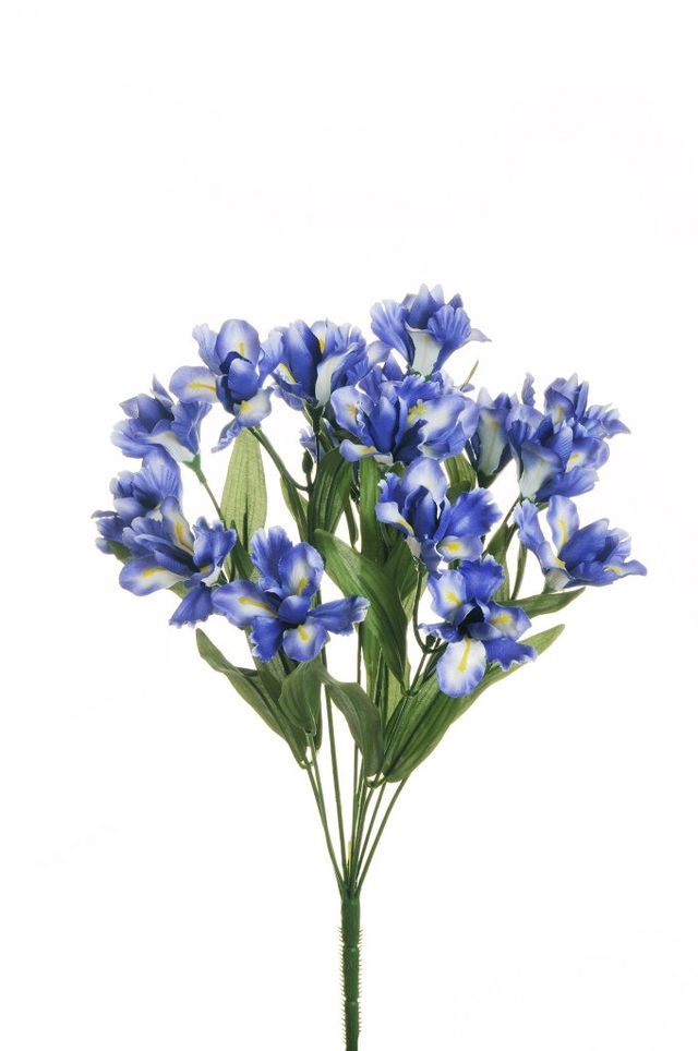 Feuillazur Rungis Mini iris fleur artificielle violet 45cm