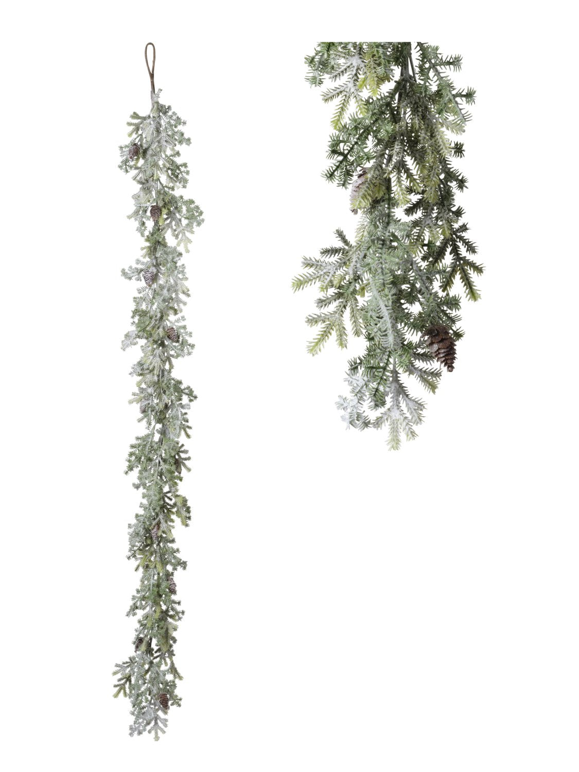 Feuillazur Rungis Produits de saison guirlande pin enneigé 150 cm