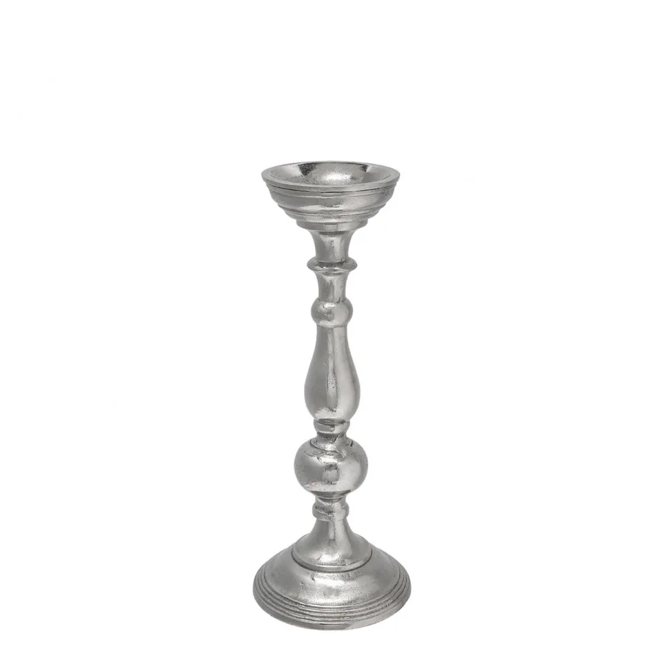 Sia Home Wonder Porte-Bougie 45 cm Argenté Aluminium