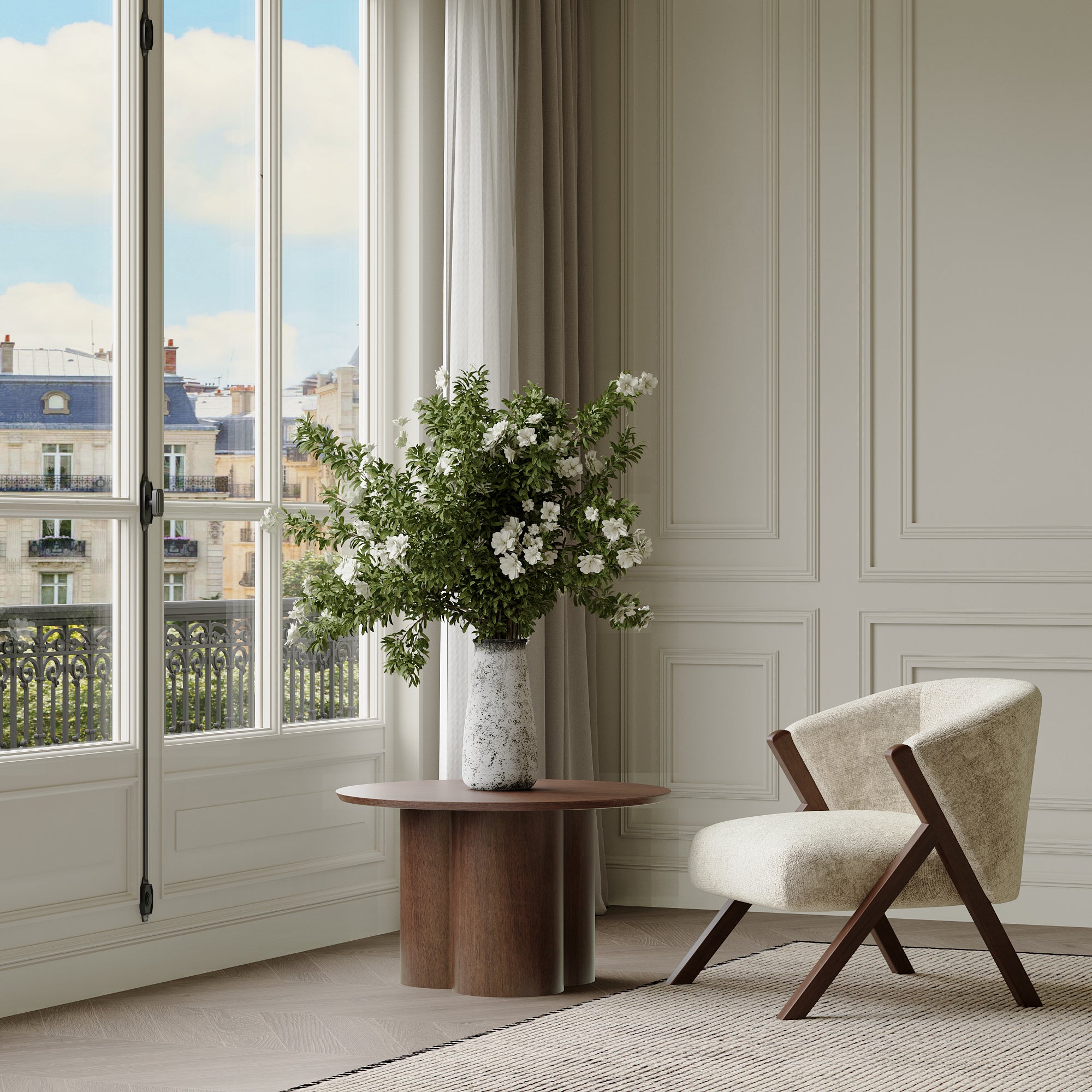 Sia Home Antica vase crème patiné 35 cm