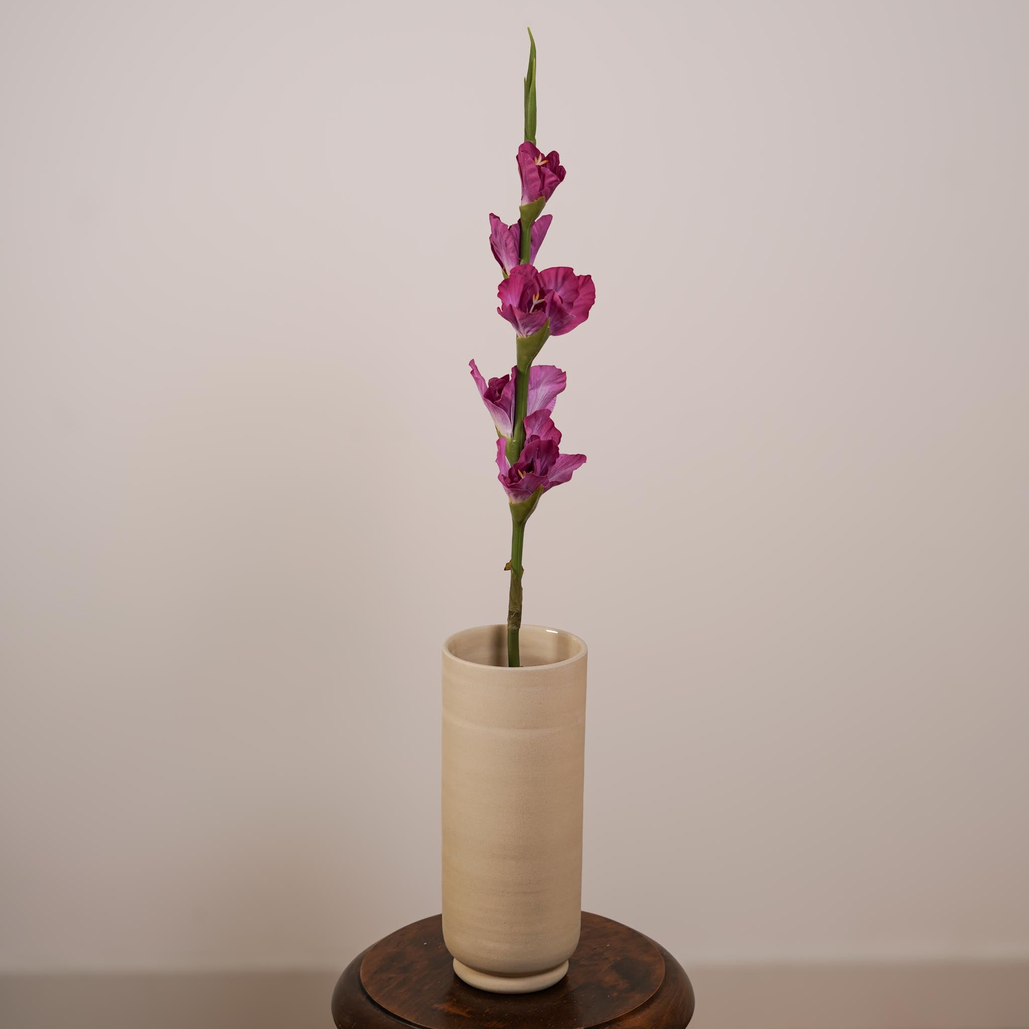 Flowrette Glaïeul rose fleur artificielle tige x1 toucher naturel