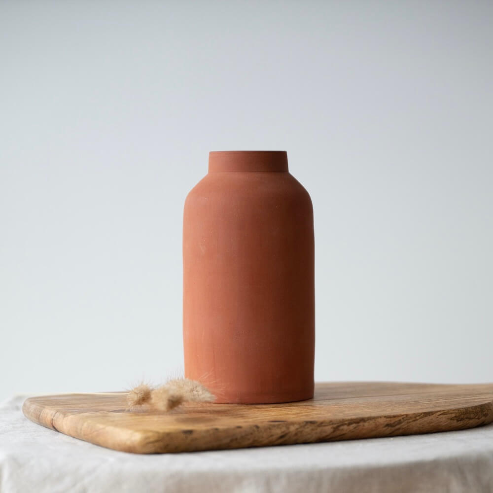 Flowrette vase terre cuite terracotta artisanal France