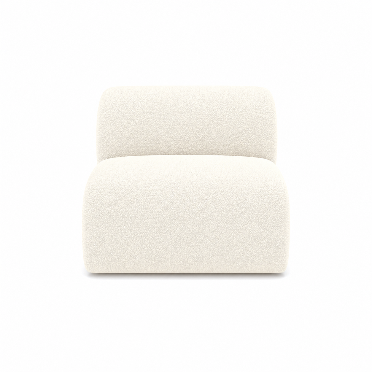 Sia Home Myra fauteuil sans accoudoirs crème tissu rond