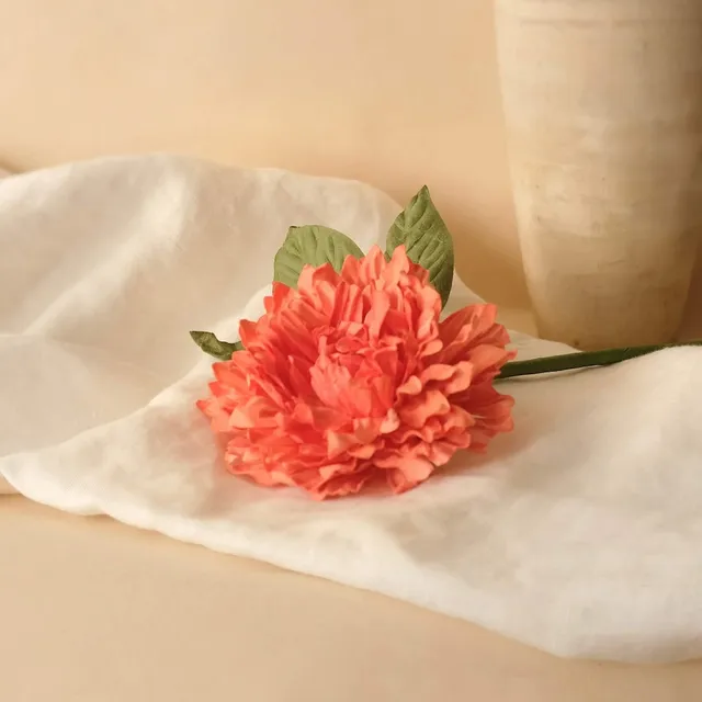 Flowrette Dahlia en papier grenade fleur tige x1 sans entretien