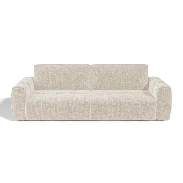 Sia Home Bari canapé droit 4 places crème capitonné