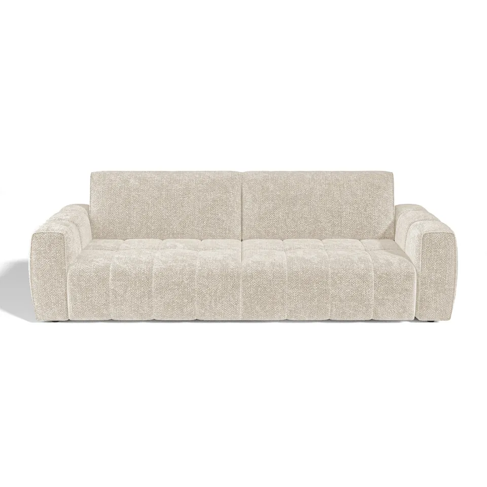 Sia Home Bari canapé droit 4 places crème capitonné