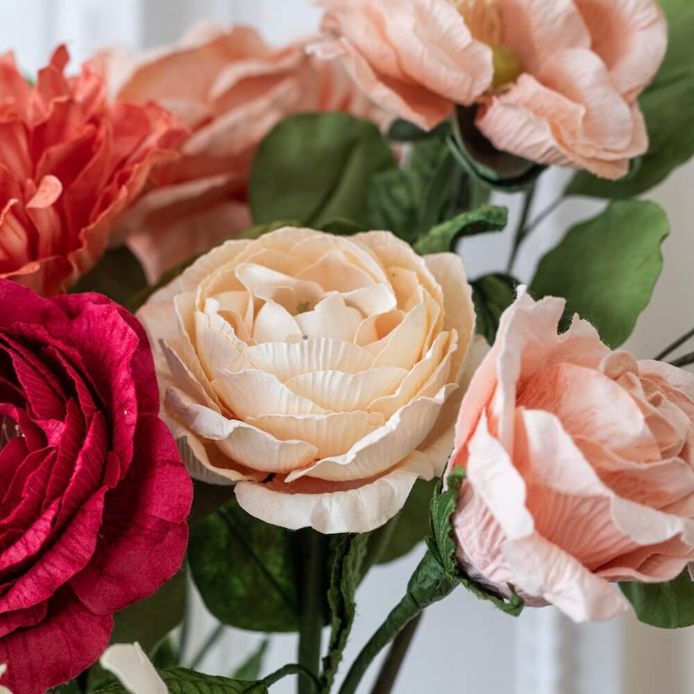 Flowrette Van Gogh bouquet fleurs en papier fait main