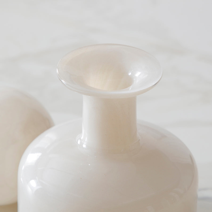 Sia Home Nude vase verre crème 23 cm