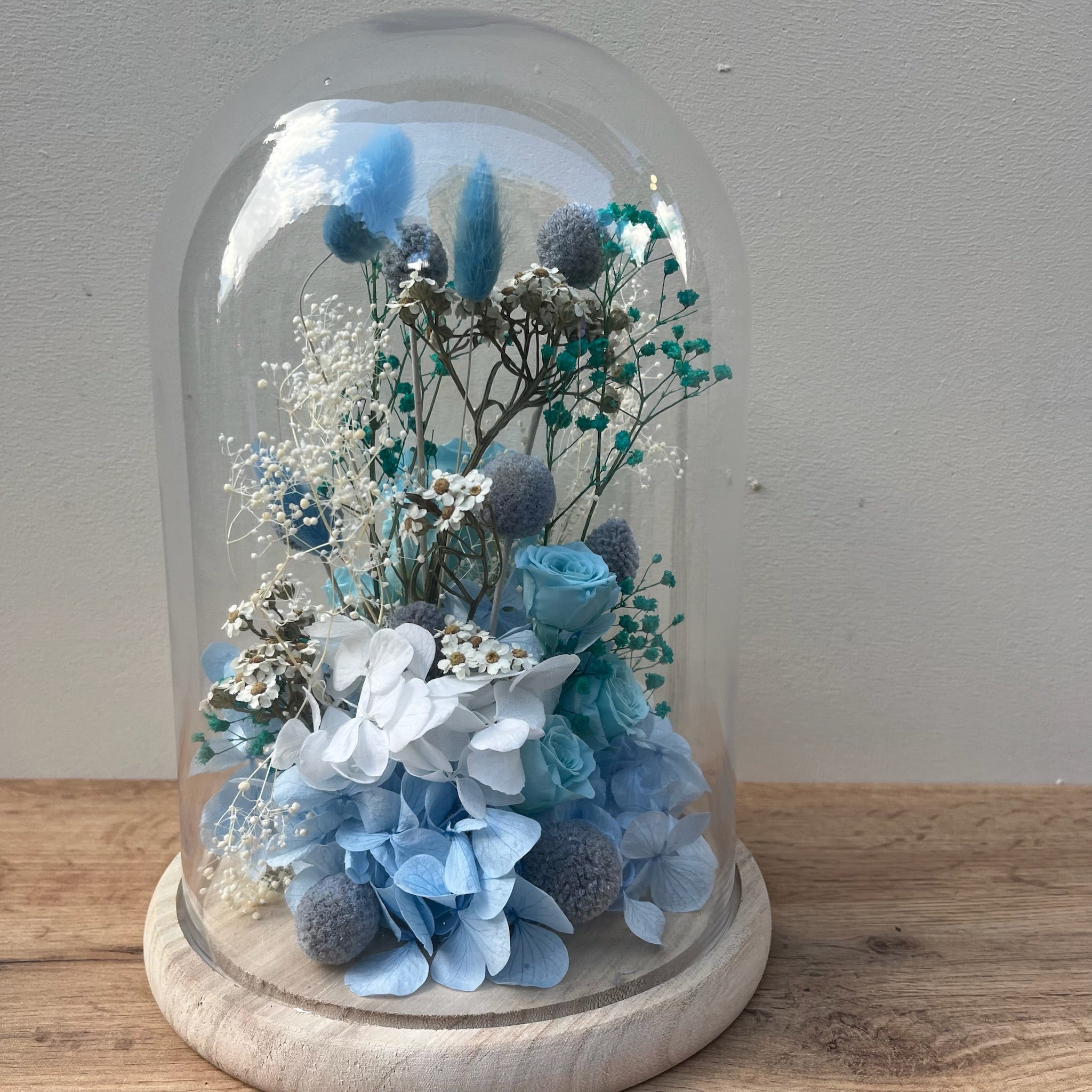 Ateliers Ouchamp Cloches Rue Bleuet cloche L 14cm fleurs bleues