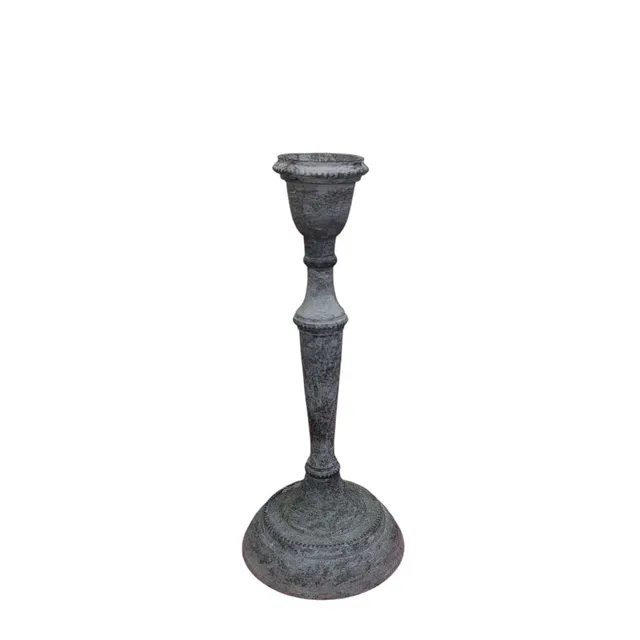 Sia Home Aspen bougeoir gris 25 cm acier patiné