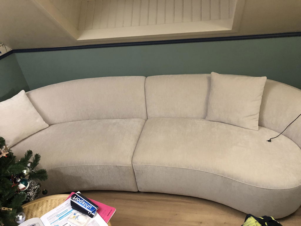 Sia Home Céline canapé droit 4 places noir arrondi