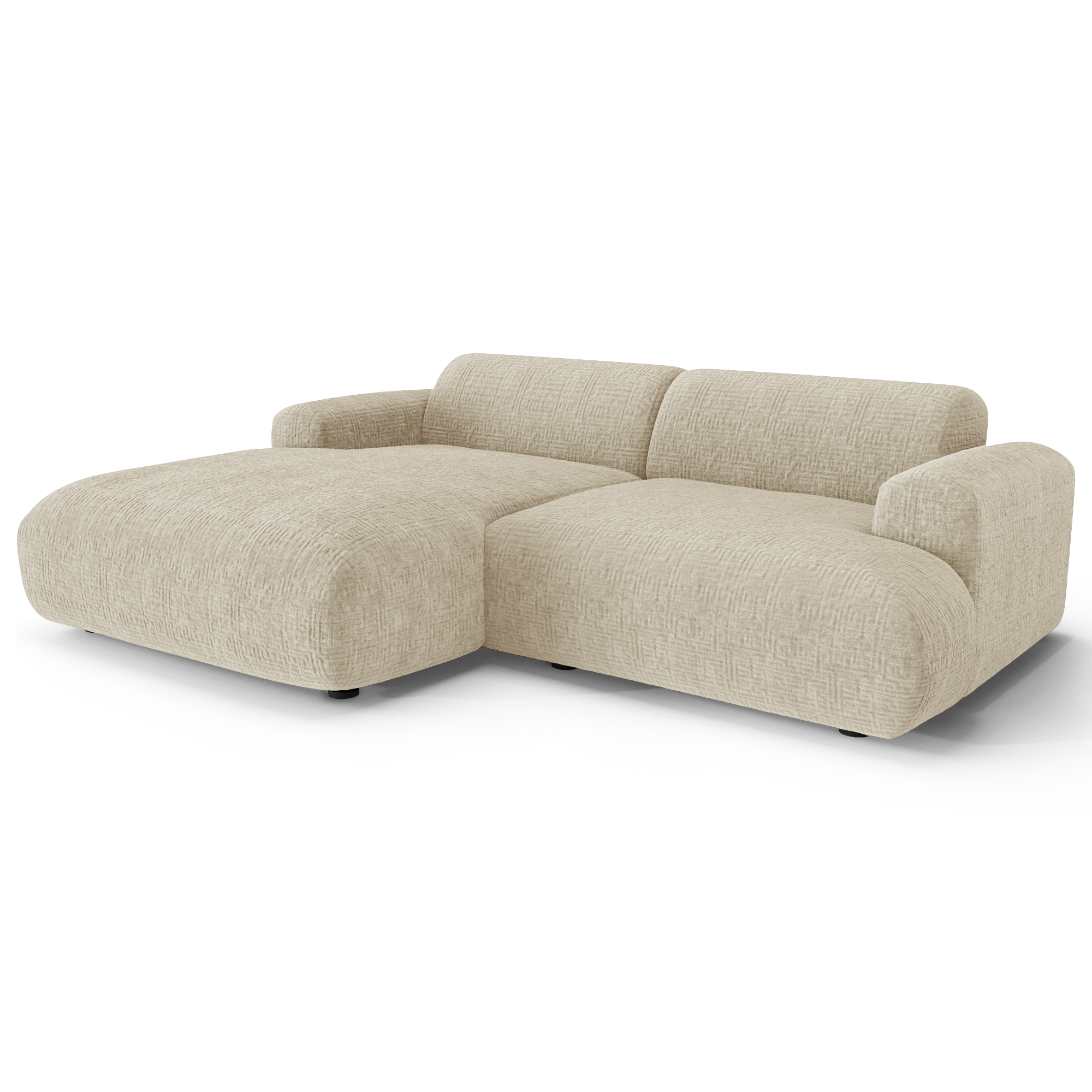 Sia Home Myra Canapé d'angle gauche 5 places crème
